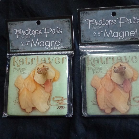 Other - 💜$5ifBundle3  NWT retriever dog 2 magnet w/ easel
